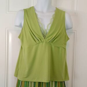 (3/$20) Clothing Co. green sleeveless blouse